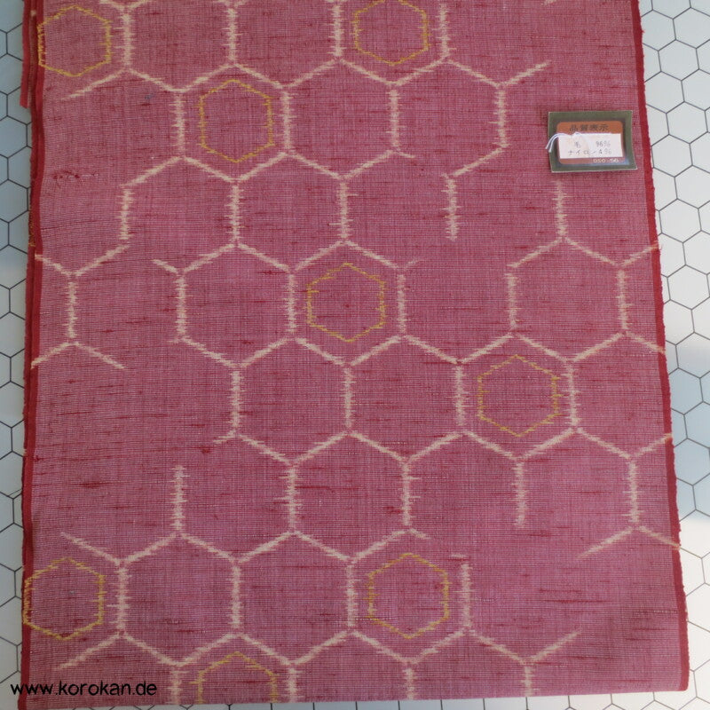 Kikko Kasuri Bienenwabenmuster Kimono Wolle