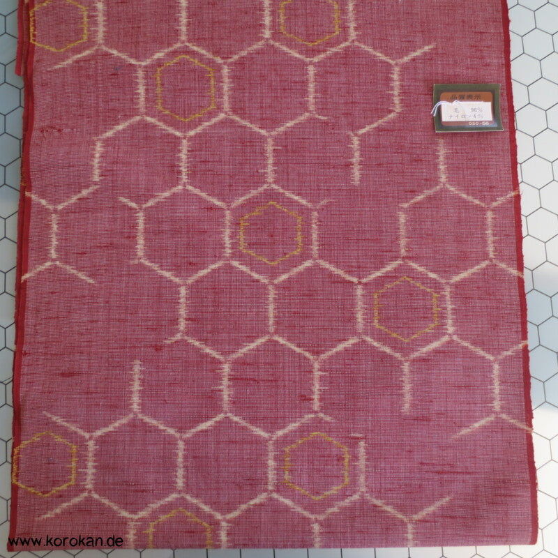 Kikko Kasuri Bienenwabenmuster Kimono Wolle