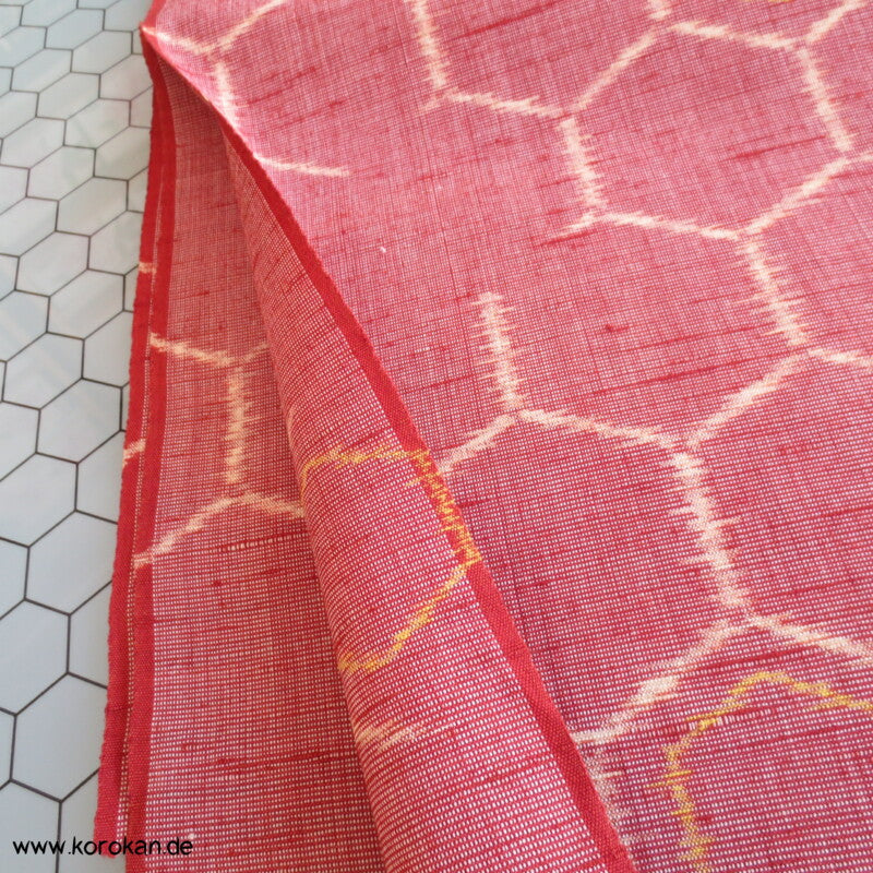 Kikko Kasuri Bienenwabenmuster Kimono Wolle
