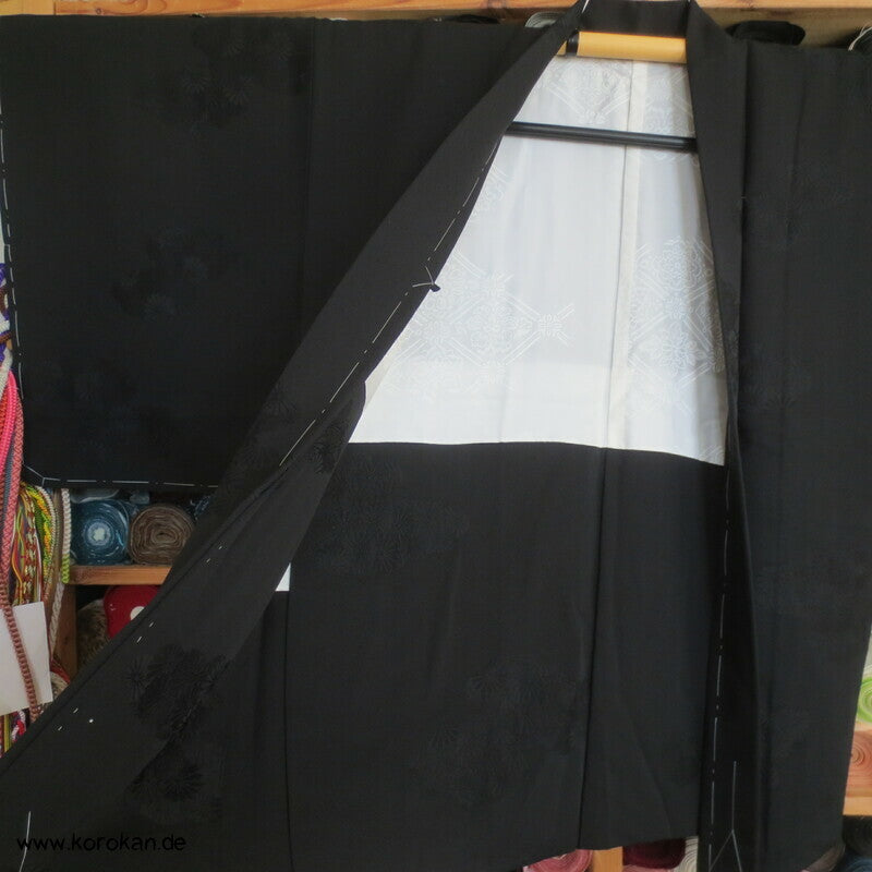 Chrysanthemen Rinzu Damast Seiden Haori Kimono Jacke