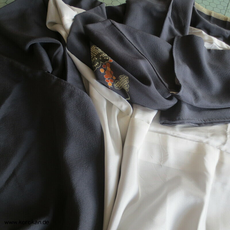 Weinblätter und Trauben, Bambus Homongi Kimono
