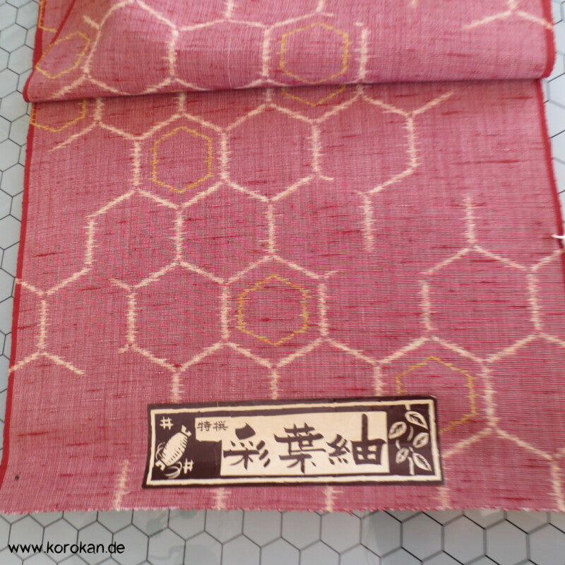 Kikko Kasuri Bienenwabenmuster Kimono Wolle