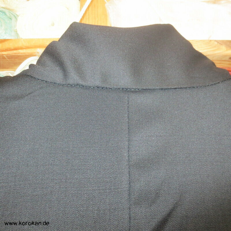 schwarzer Iromuji Kimono reine 120'er Cool Wool Schurwolle, Anfertigung