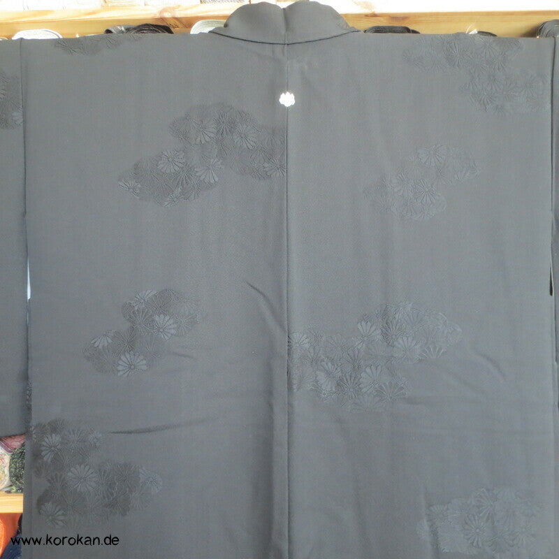 Chrysanthemen Rinzu Damast Seiden Haori Kimono Jacke