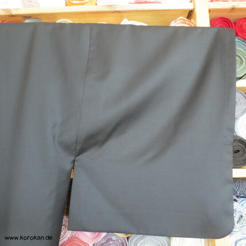 schwarzer Iromuji Kimono reine 120'er Cool Wool Schurwolle, Anfertigung