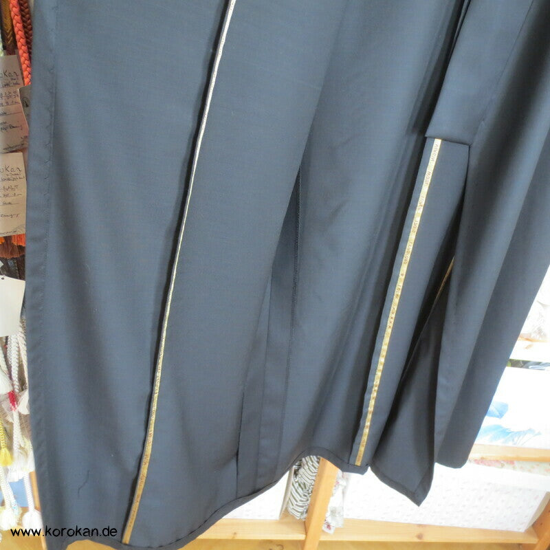 schwarzer Iromuji Kimono reine 120'er Cool Wool Schurwolle, Anfertigung