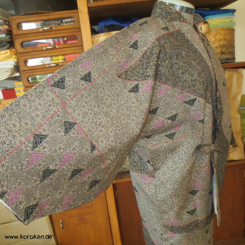 moderner zweiteiliger Kimono, Dochugi + Wickelrock