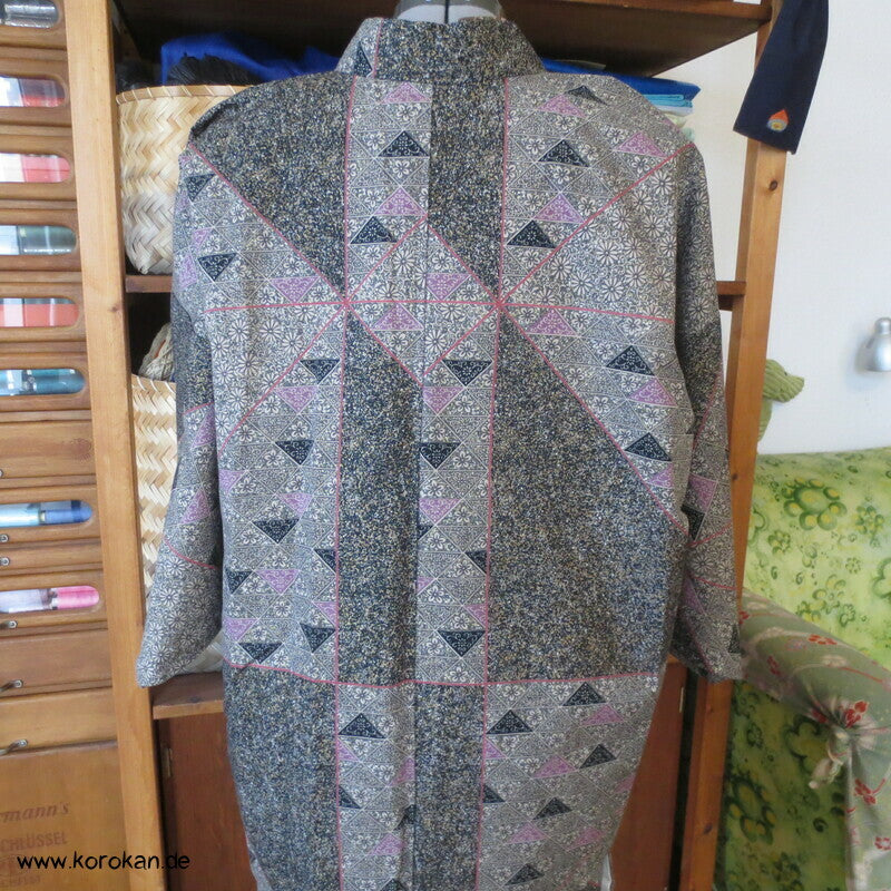 moderner zweiteiliger Kimono, Dochugi + Wickelrock