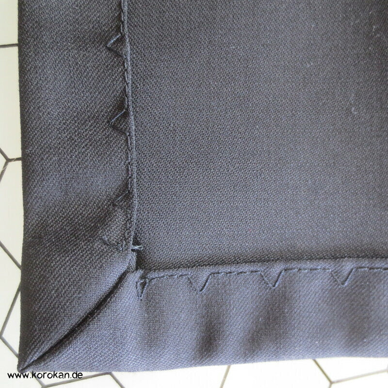schwarzer Iromuji Kimono reine 120'er Cool Wool Schurwolle, Anfertigung