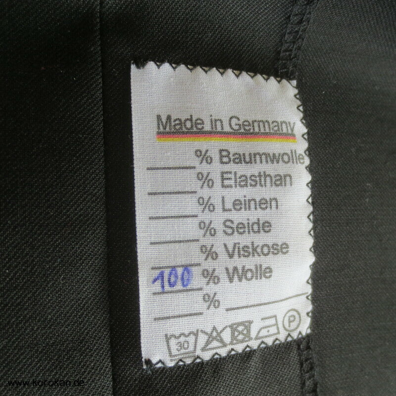 schwarzer Iromuji Kimono reine 120'er Cool Wool Schurwolle, Anfertigung