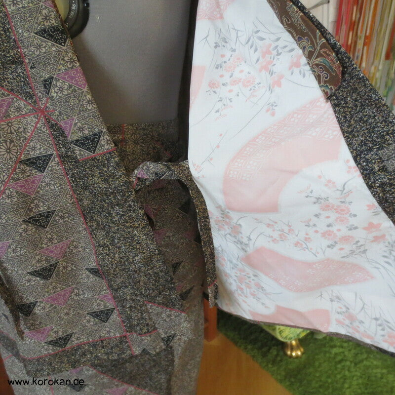 moderner zweiteiliger Kimono, Dochugi + Wickelrock