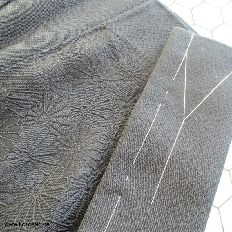 Chrysanthemen Rinzu Damast Seiden Haori Kimono Jacke