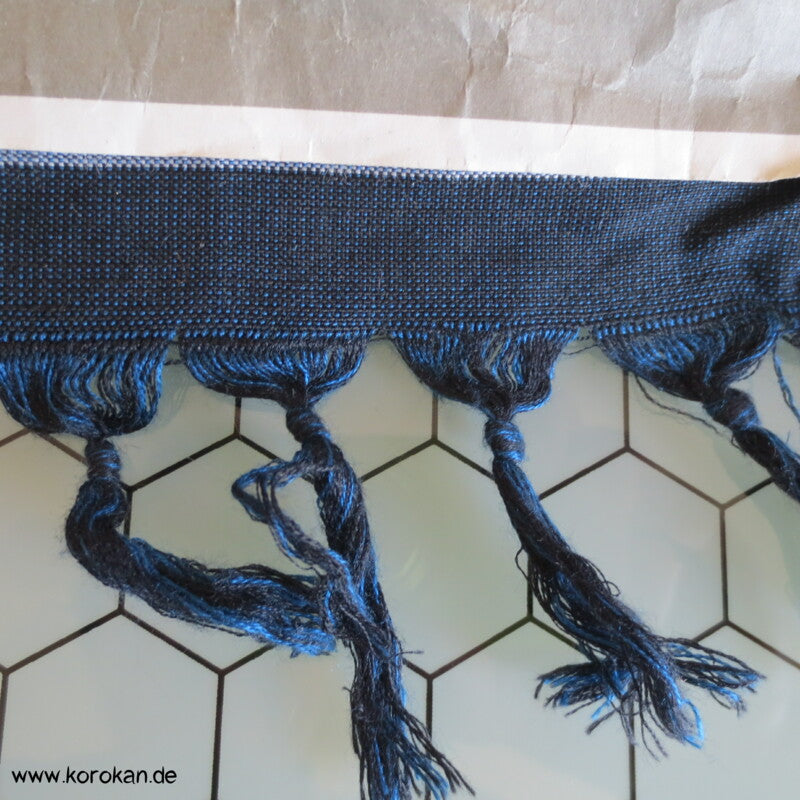 blau schwarz melierte Männer Kimono Wolle/ Seide