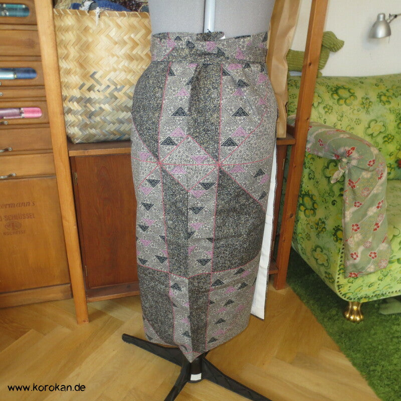 moderner zweiteiliger Kimono, Dochugi + Wickelrock