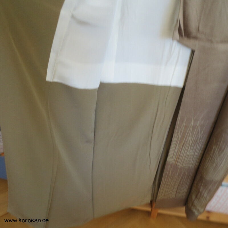 feinste Gräser, mini teilbestickt Seidendamast Iro Tomesode Kimono