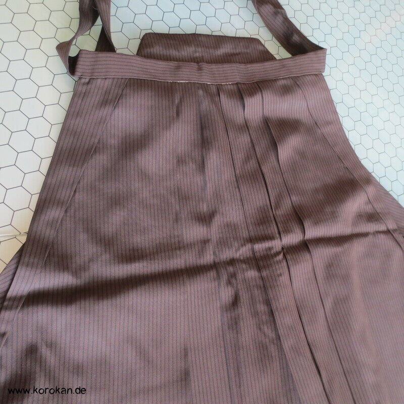 braun schwarz gestreifte Hakama - Umanori Hose