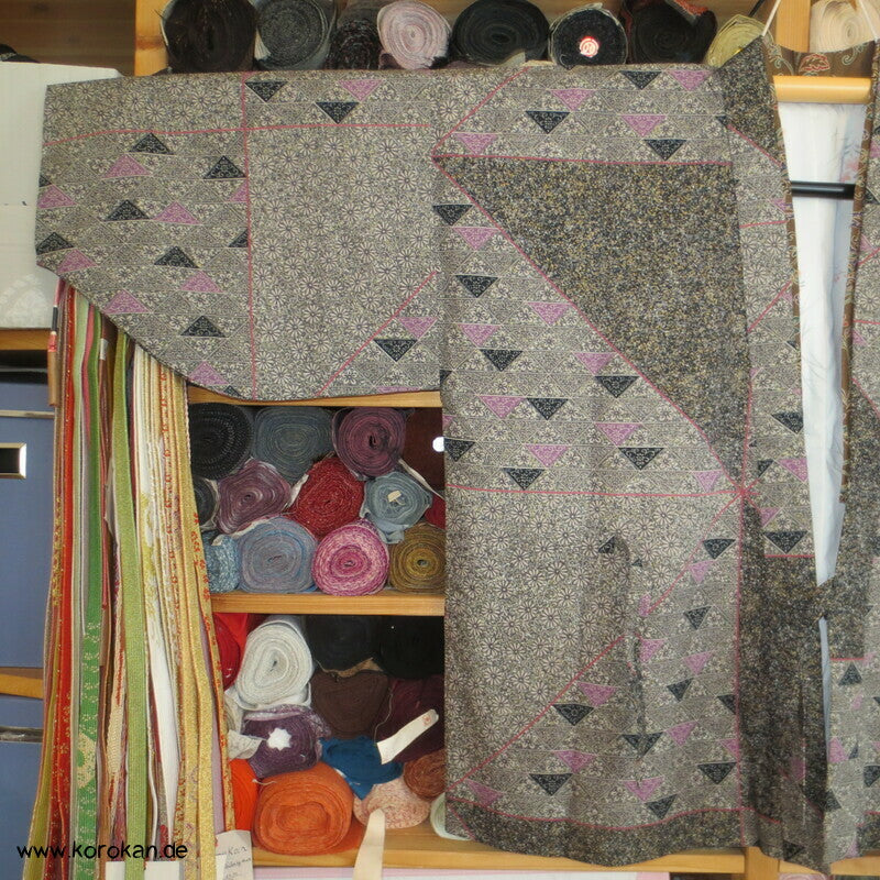 moderner zweiteiliger Kimono, Dochugi + Wickelrock