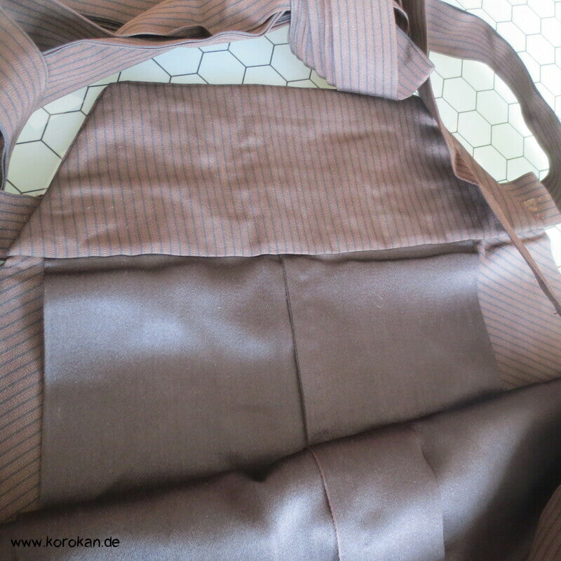 braun schwarz gestreifte Hakama - Umanori Hose