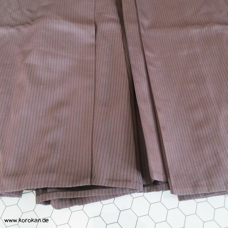 braun schwarz gestreifte Hakama - Umanori Hose