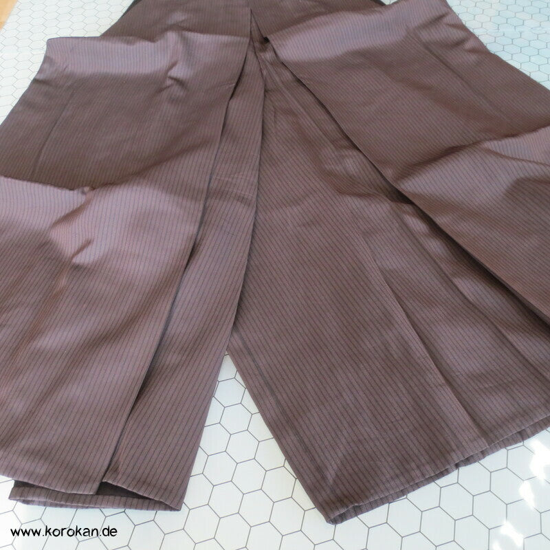 braun schwarz gestreifte Hakama - Umanori Hose