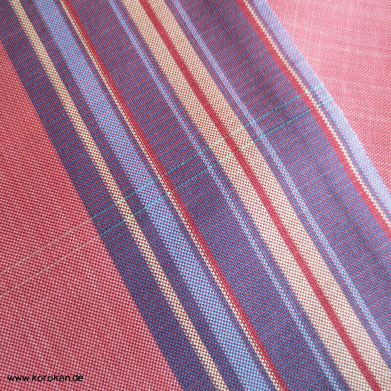 Nagoya Obi, eine Seite Gestreift mit gewebten Jacquard Arabesken
