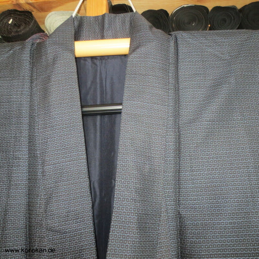 Kikko Kasuri Tsumugi Seiden Komon Kimono