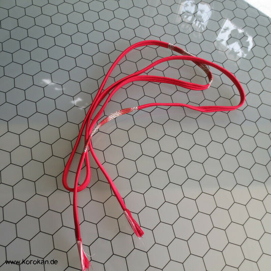 rot weiß goldener Obijime, feine Streifenabschnitte