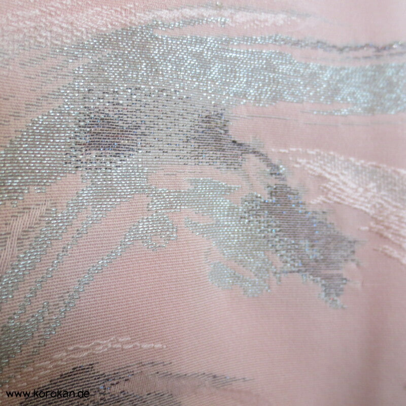 pastellfarben glänzende Urushi Wellen Seidenbrokat Haori Kimono Jacke