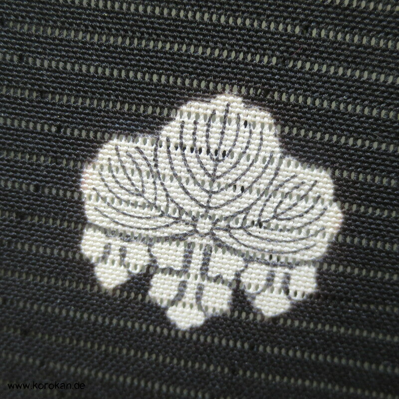 schwarzer Rho Seide Tanmono Sommer Trauer Kimono