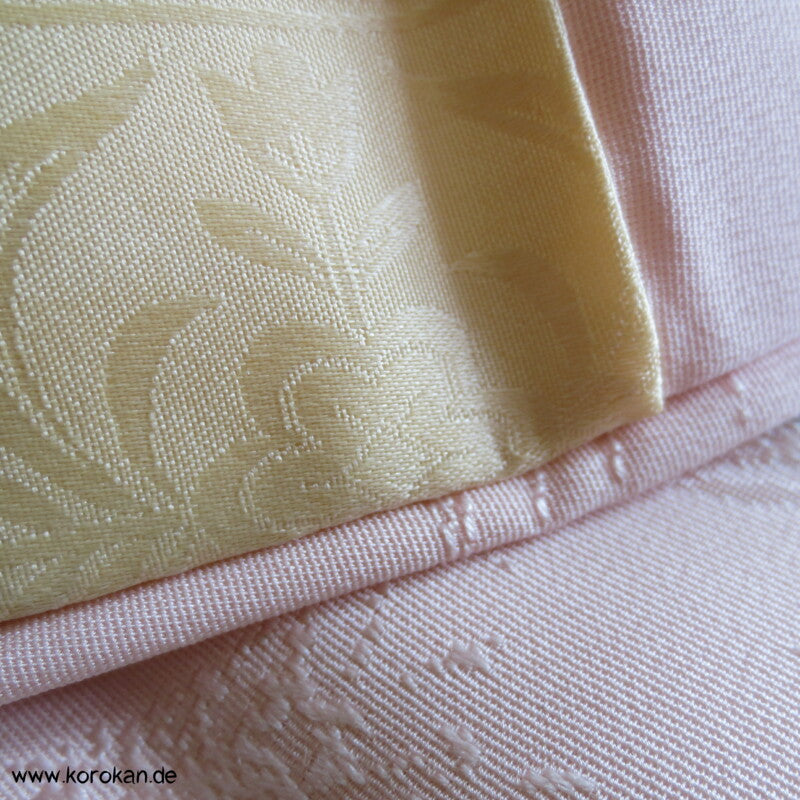 pastellfarben glänzende Urushi Wellen Seidenbrokat Haori Kimono Jacke