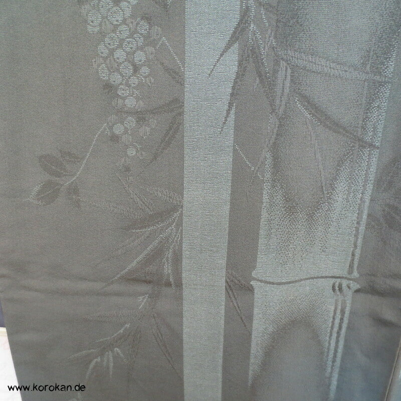 gewebter Bambus Seidendamast, rotes Futter Iromujji Komon Kimono