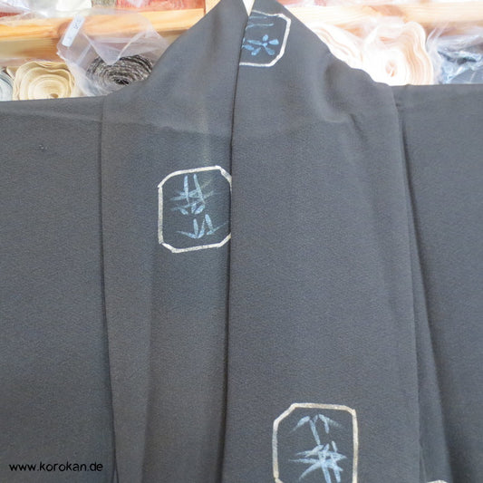 kleine Quadrate mit Muster Seidencrepe Komon Kimono
