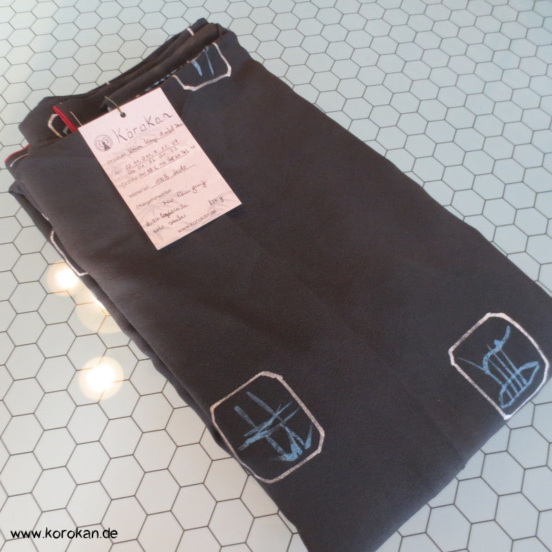 kleine Quadrate mit Muster Seidencrepe Komon Kimono