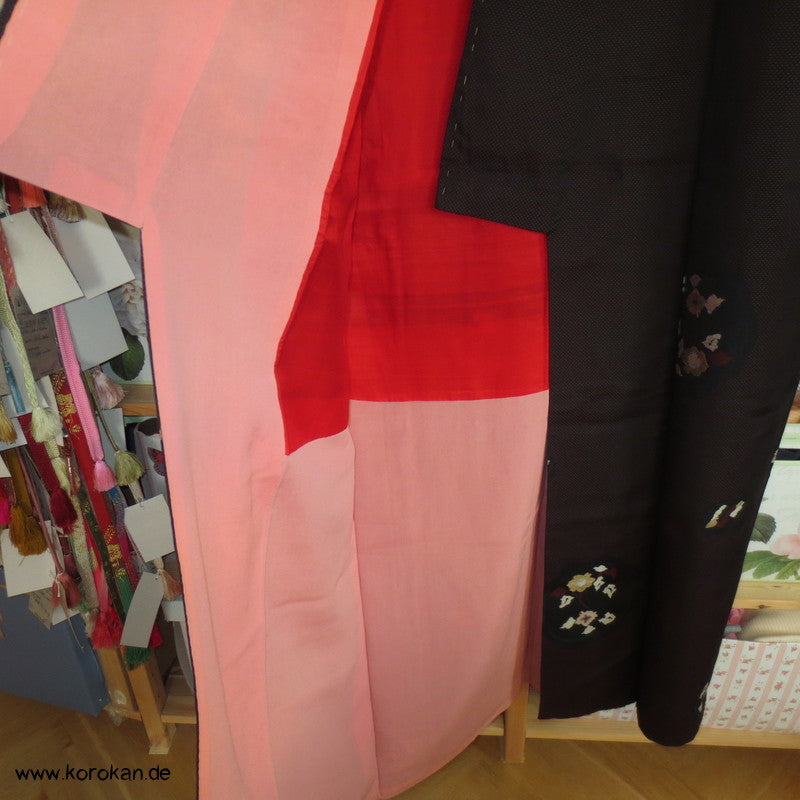 1950'er gewebte abstrakte Blüten Komon Kimono Jacquard