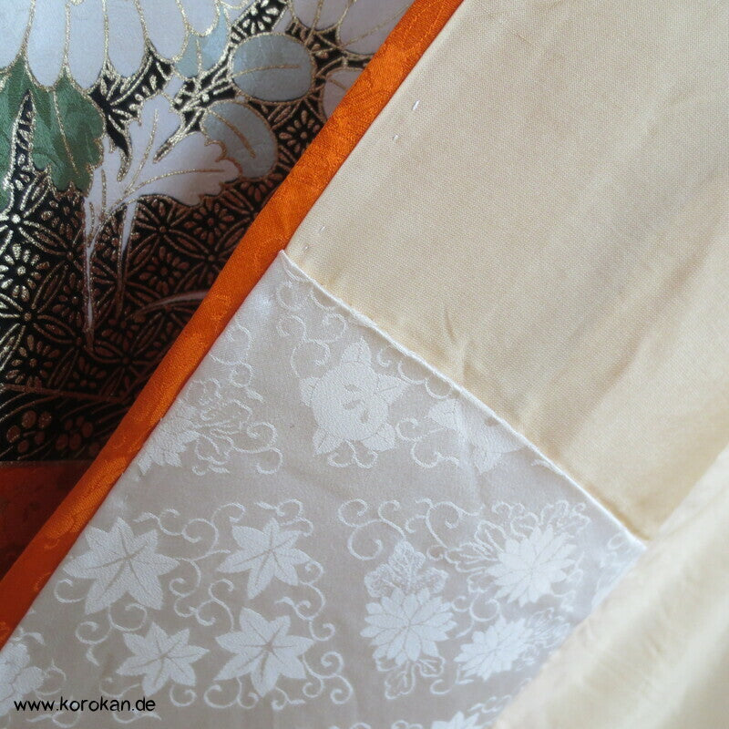 destroyed Heritage, ganz viel Gold Kakeshita Furisode Seidenbrokat Kimono