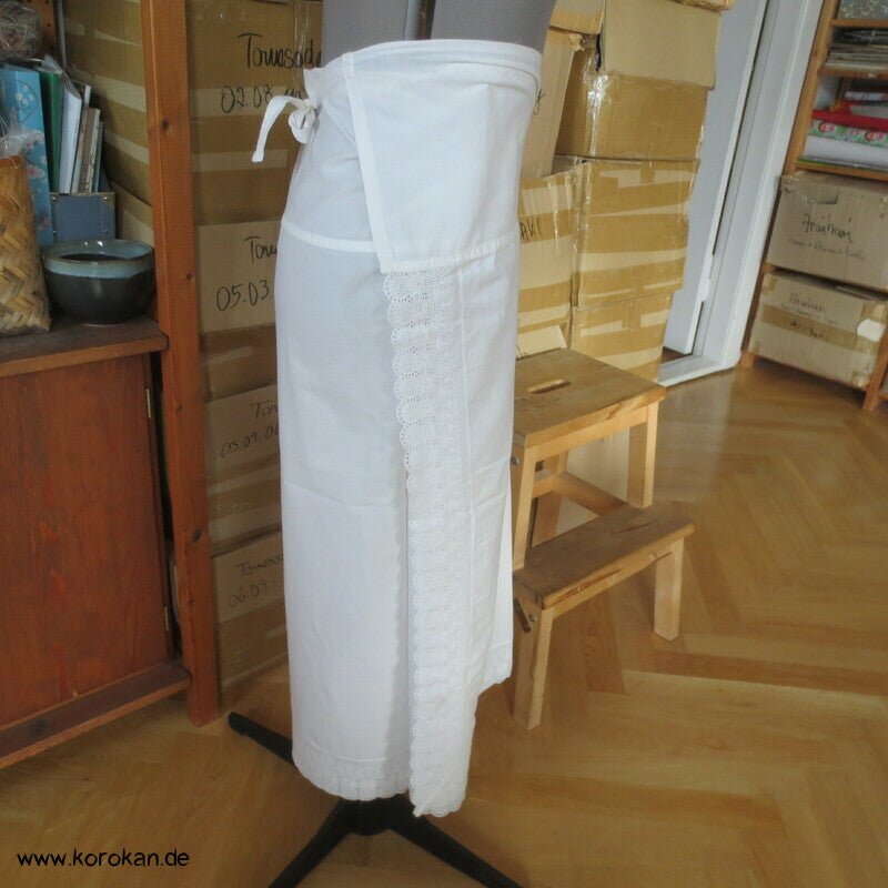 Susoyoke Kimono Wickelunterrock mit Spitzenrand