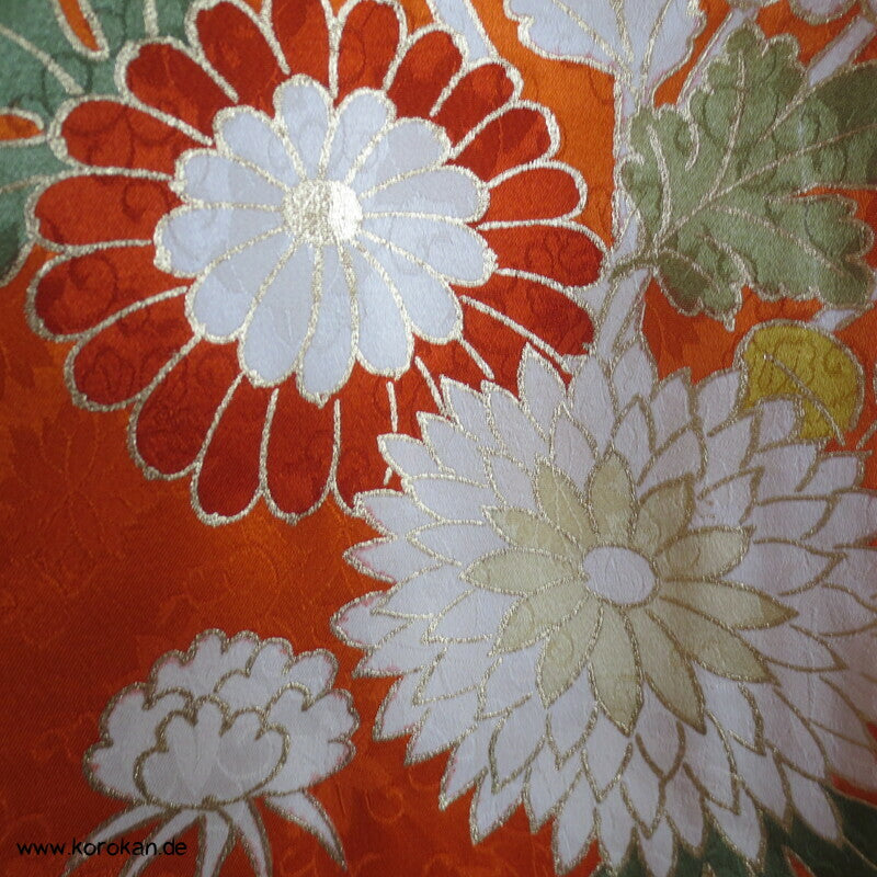 destroyed Heritage, ganz viel Gold Kakeshita Furisode Seidenbrokat Kimono
