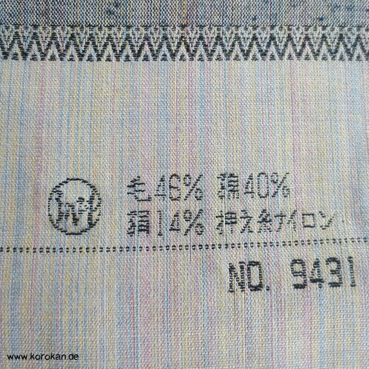 Kikko auf Streifen Wolle/Seide/Baumwolle Kimono Jacquard