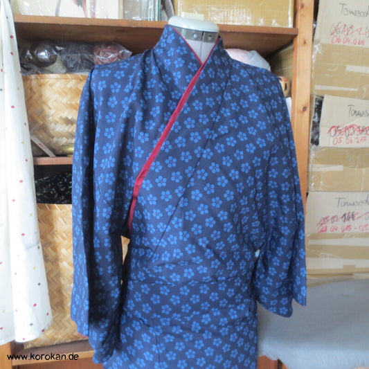 zweiteiliger Kimono, Dochugi + Wickelrock, Polyester