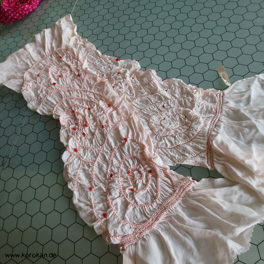 Shibori Spiralen Seiden Obiage