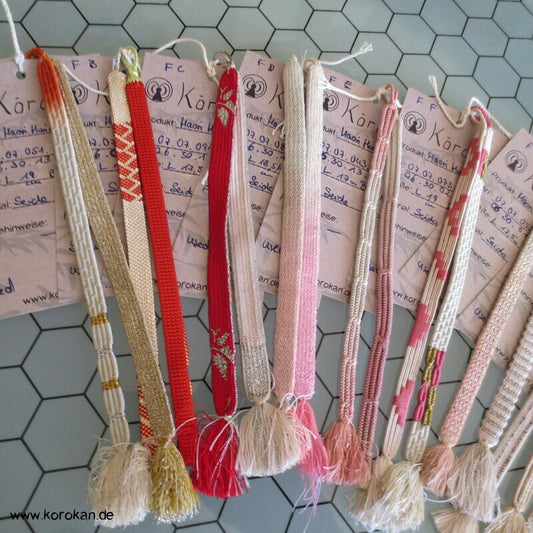 Haori Himo Un Paare - farbig mit Glitzer