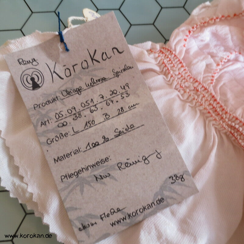 Shibori Spiralen Seiden Obiage