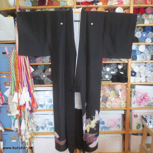Kraniche, Goldgestickt Tomesode Kimono