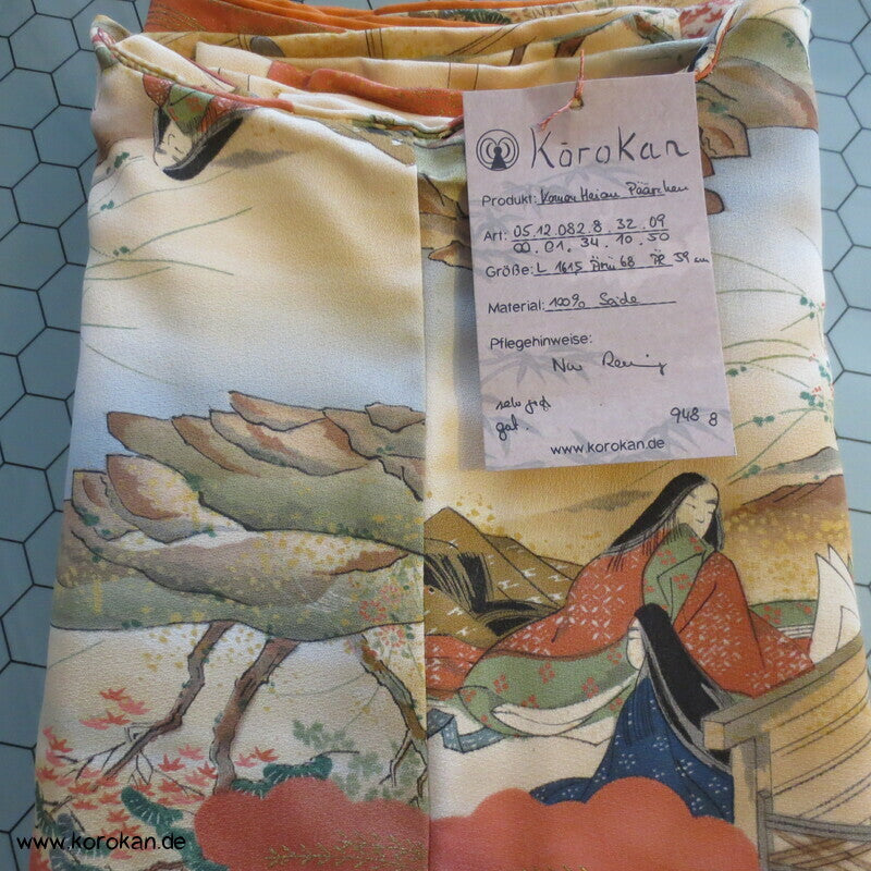 Szenen aus Genji Monogatari japanischer Komon Kimono Seide