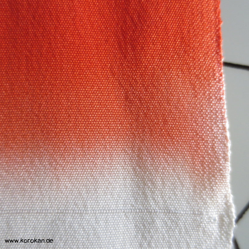 Hakkake Bokashi persimmon - weiß unteres Futter für Kimono