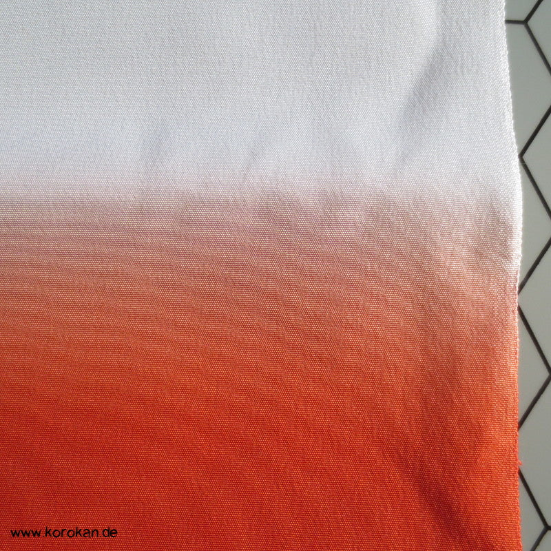 Hakkake Bokashi persimmon - weiß unteres Futter für Kimono