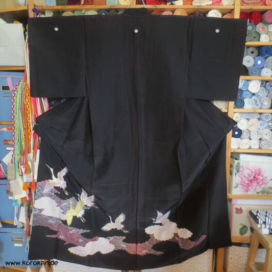 Kraniche, Goldgestickt Tomesode Kimono