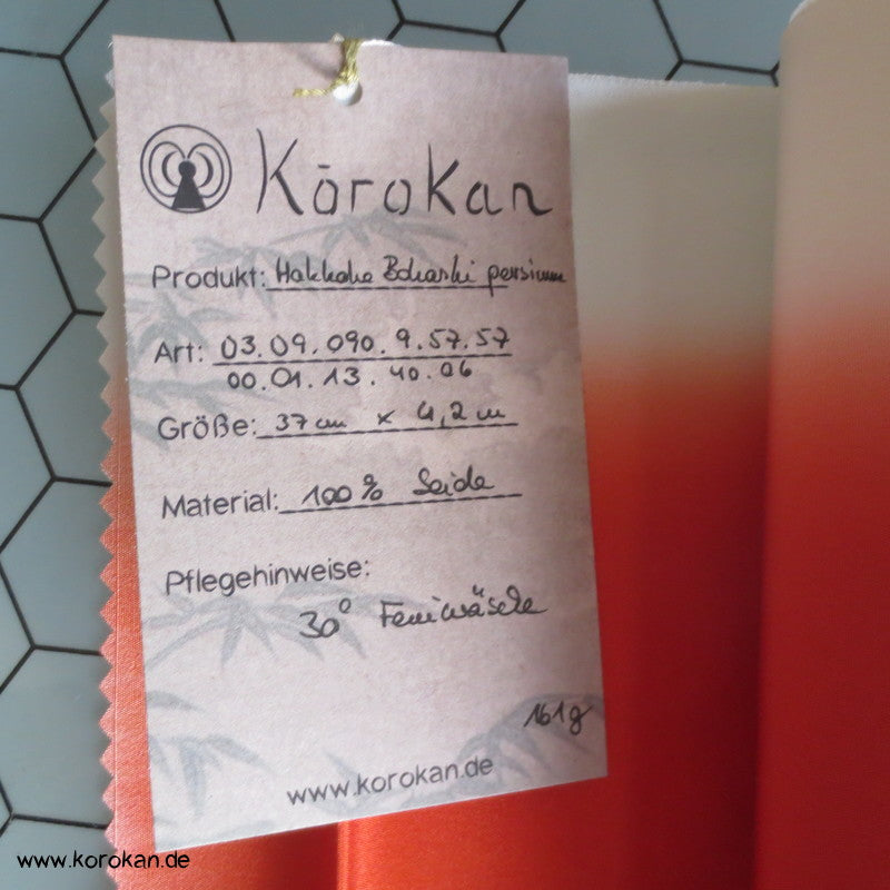 Hakkake Bokashi persimmon - weiß unteres Futter für Kimono