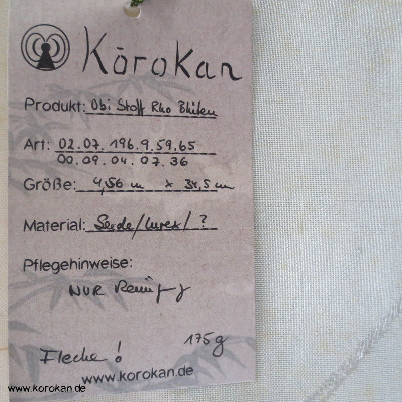 große Blütenwedel Obi Rho Seide