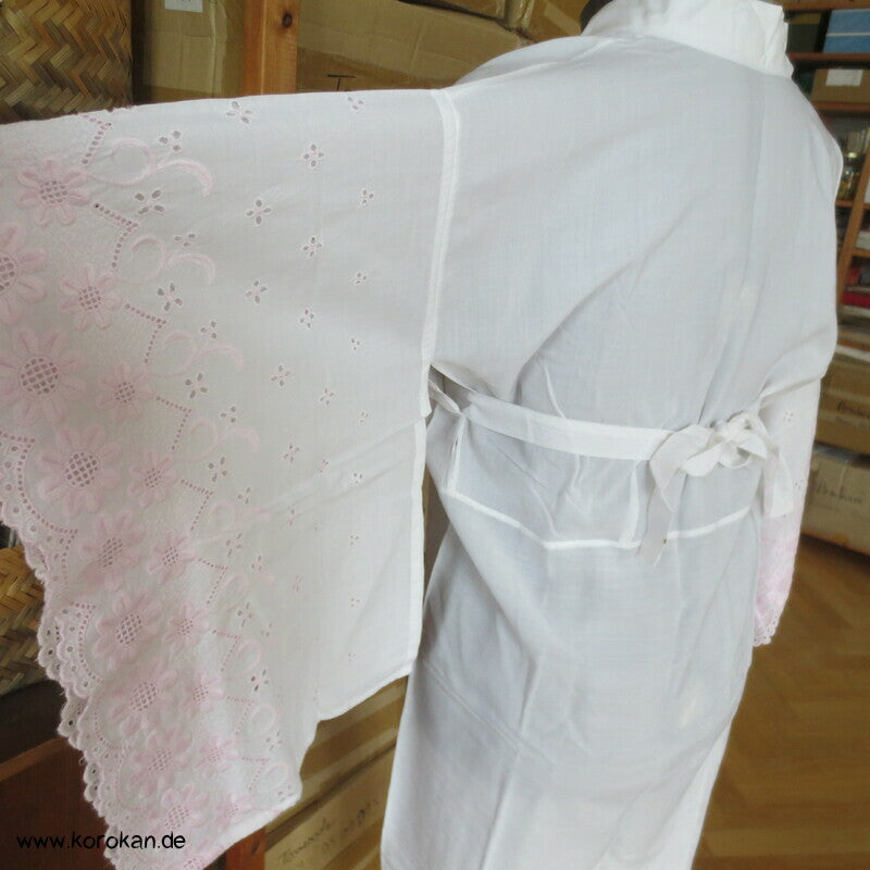 rosa Stickerei Juban Unterkimono